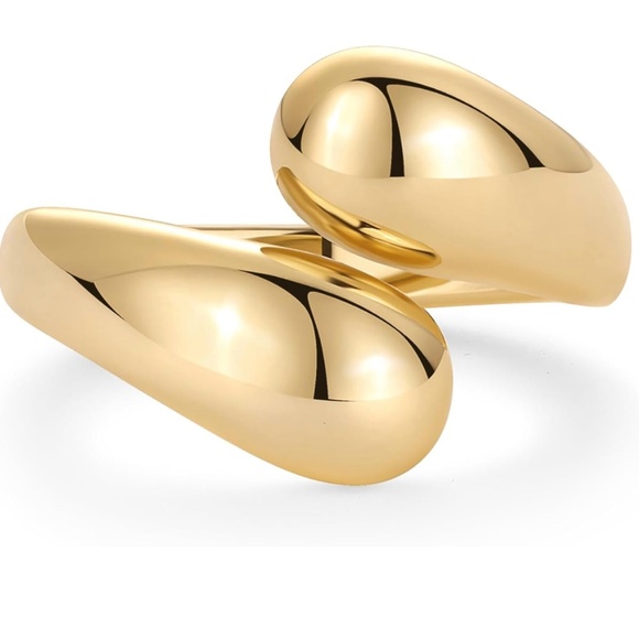 Neiman Marcus 14K Gold Plated Chunky Open Twist Stackable Ring - Picture 5 of 8